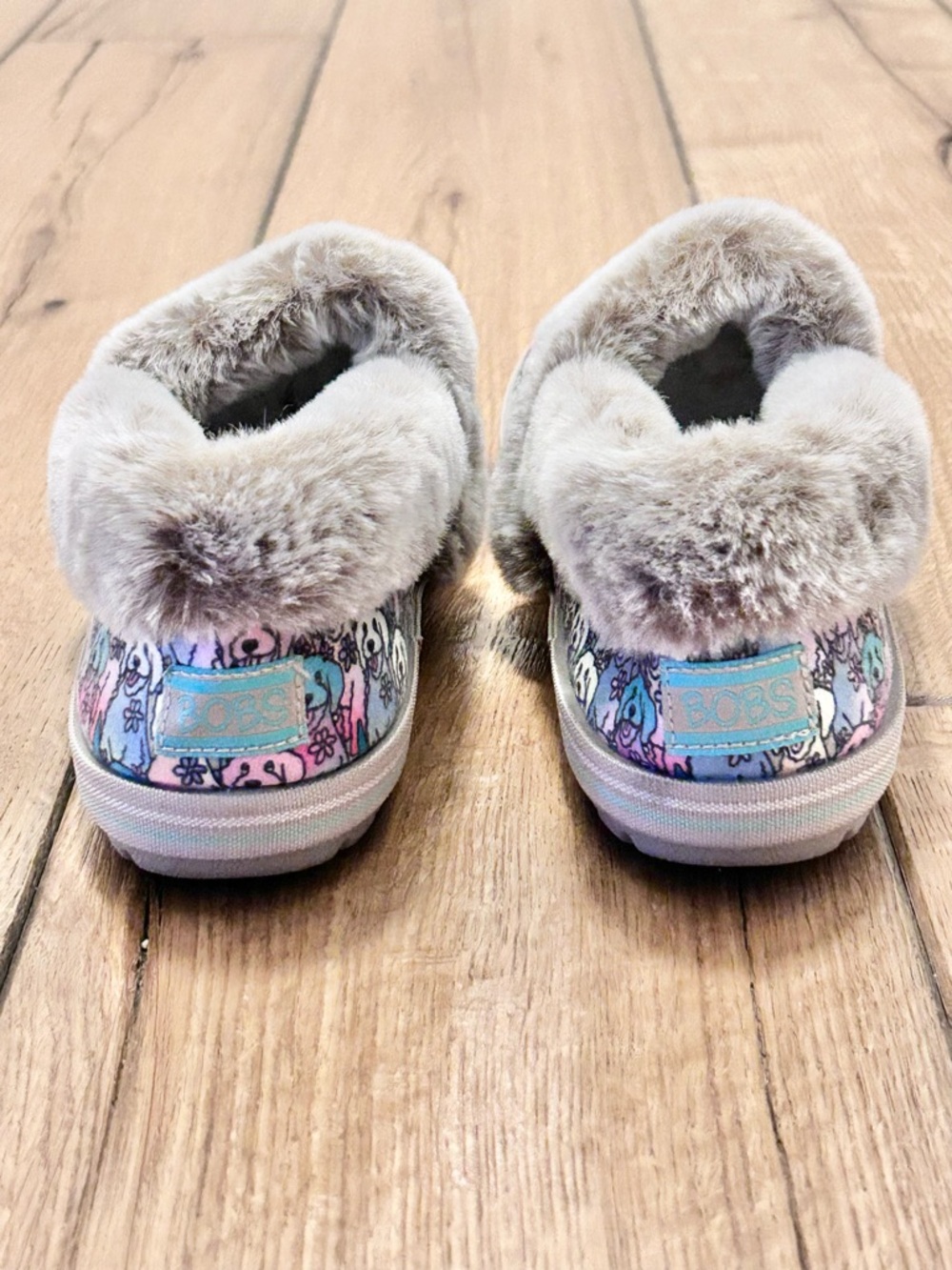 BOBS Skechers Too Cozy Winter Howl Aloha Doodle Slipper Faux Fur Women’s 8 NWOT - Picture 10 of 15
